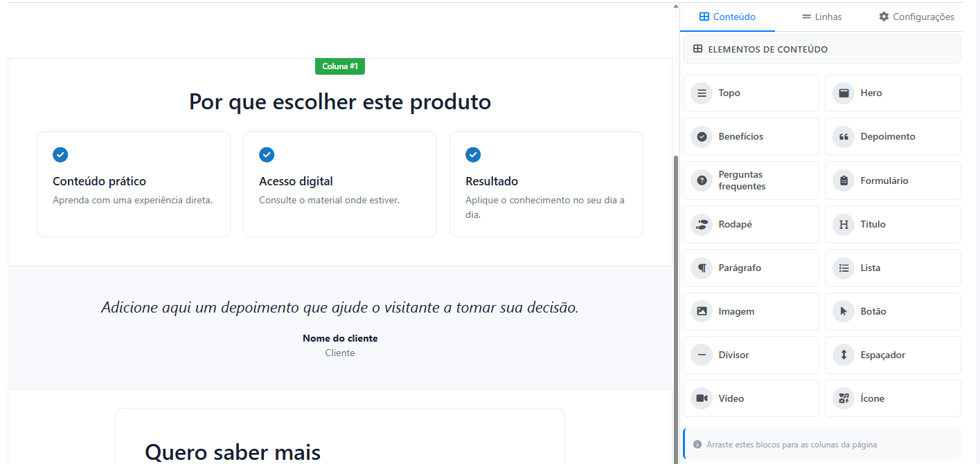 Illustration of the Tolv Landing Pages editor