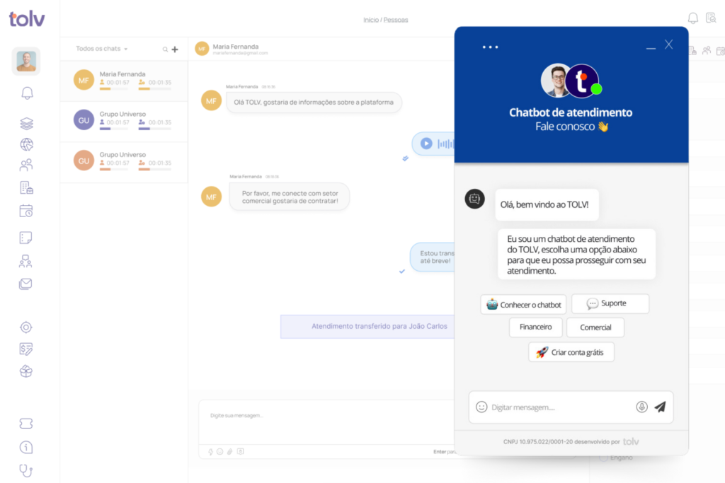 TOLV | Plataforma Múltipla de Atendimento